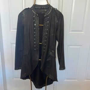 Boutique Vivian matte metallic military jacket